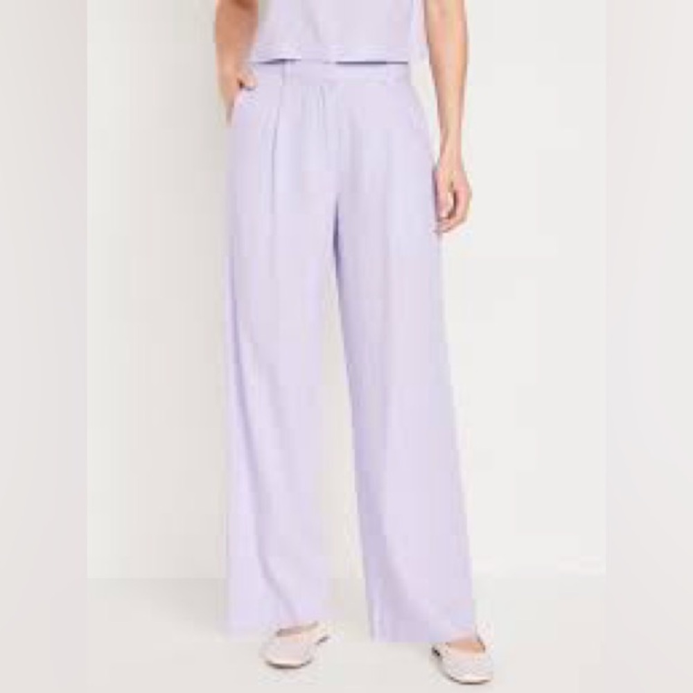 Purple Linen Trouser